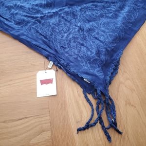 NWT levis large square scarf tonal blue OS